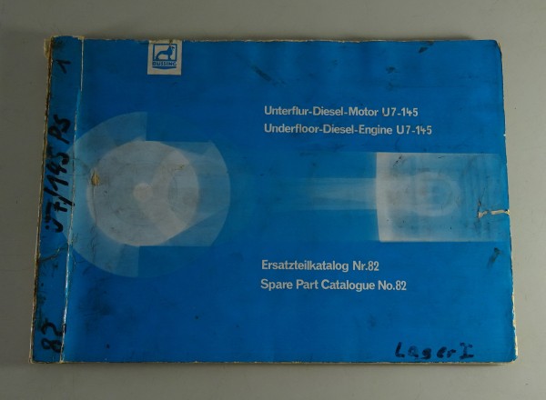 Teilekatalog / Ersatzteilliste Büssing Unterflur-Dieselmotor U7-145 Stand 1/1963
