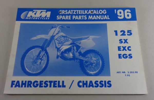 Teilekatalog KTM 125 SX EXC EGS Baujahr 1996 Fahrgestell