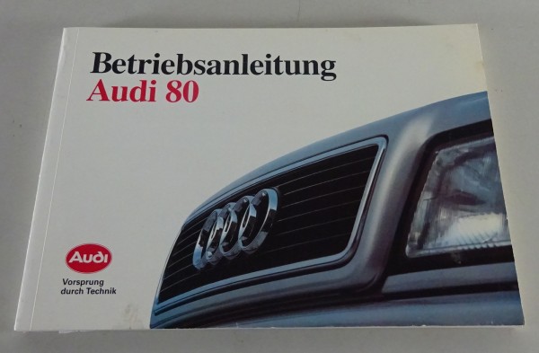 Prospekt / Broschüre Audi 80 B4 Typ 8C Stand 1992
