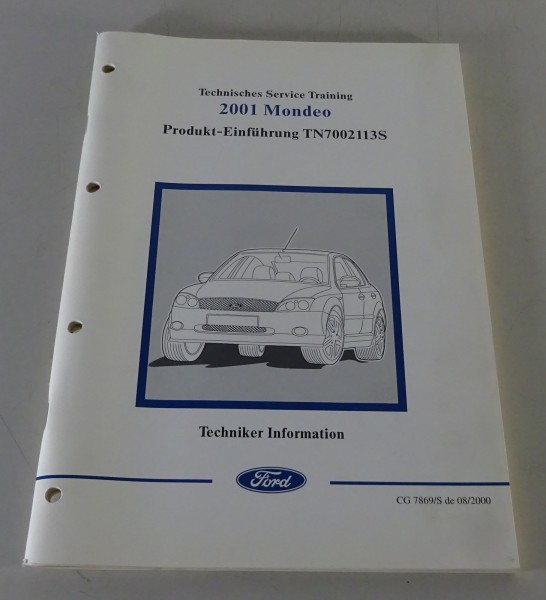 Technische Information / Produkt Einführung Ford Mondeo 2001 Stand 08/2000
