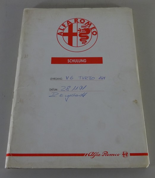 Werkstatthandbuch / Schulungsunterlage Alfa Romeo 164 V6 Turbo Stand 11/1991
