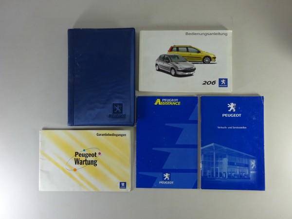 Bordmappe mit Betriebsanleitung / Handbuch Peugeot 206 Stand 01/2003