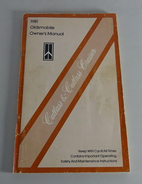 Owner´s Manual / Handbook Oldsmobile Cutlass & Cutlass Cruiser Stand 1981
