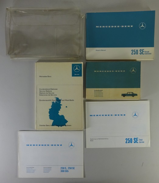 Wallet + Owner´s Manual Mercedes-Benz W111 250 SE Cabrio / Coupé Stand 01/1966