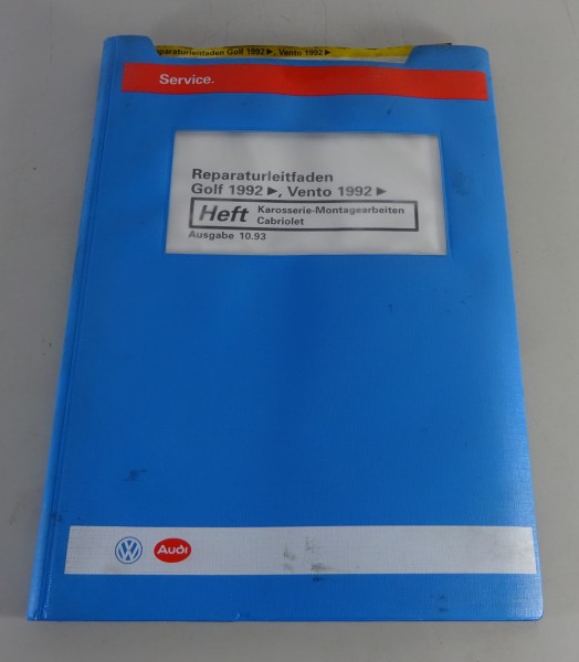 Werkstatthandbuch VW Golf III / 3 Cabriolet Karosserie Montagearbeiten 10/1993