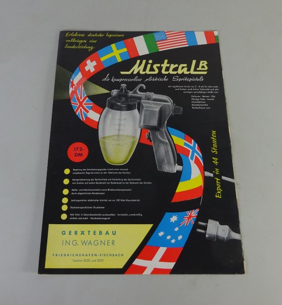 Prospekt / Broschüre Mistral B elektrische Spritzpistole