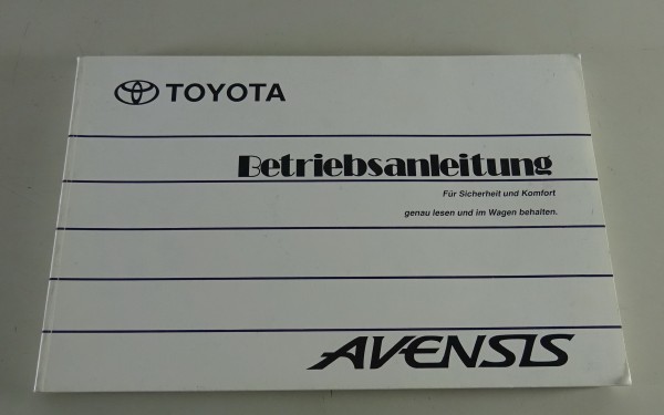 Betriebsanleitung / Handbuch Toyota Avensis T22 Vor-Facelift Stand 1999
