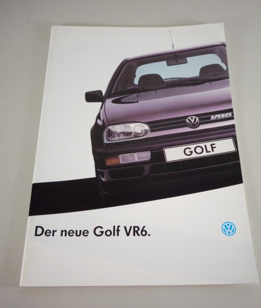 Prospekt / Broschüre VW Golf III VR6 2,8L 174 PS Stand 09/1991