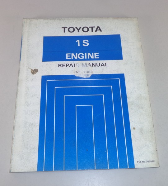 Repair Manual Toyota Engine 1 S equipped on the Camry Stand 10/1982