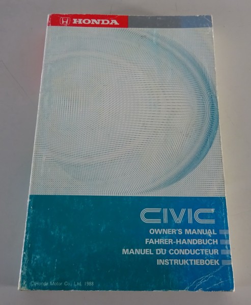 Betriebsanleitung / Handbuch Honda Civic 4. Generation von 1988