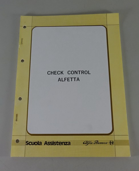 Werkstatthandbuch Alfa Romeo Check Control Alfetta Stand 1985/86