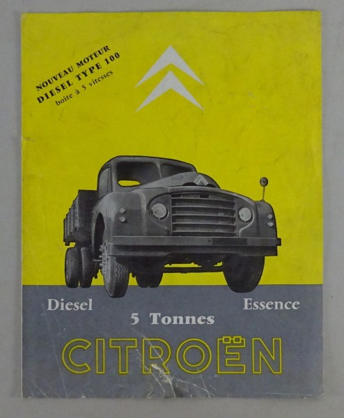 Prospekt / Broschüre Citroen LKW T 23 5-Tonner Diesel Stand 07/1959 frz.