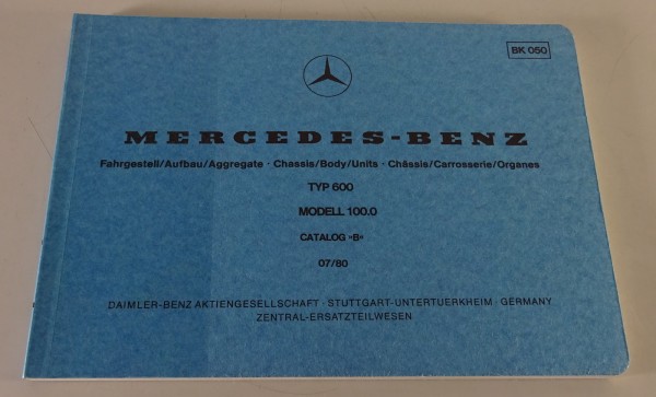 Bildkatalog / Teilekatalog | Mercedes Benz 600 W100 | Stand 07/1980