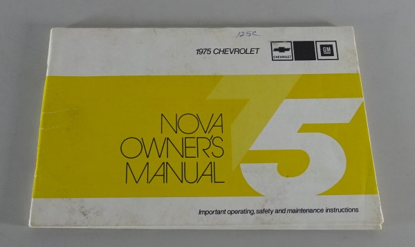 Owner´s Manual / Handbook Chevrolet Nova Stand 1975