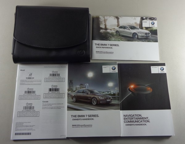 Owner's Manual + Wallet BMW 7-Series F01 730d 740d 750i/Li etc. from 02/2014