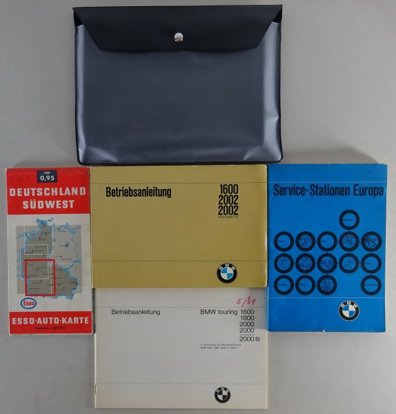 Bordmappe + Betriebsanleitung BMW 1600 / 2002 / 2002 Automatic Touring von 1970