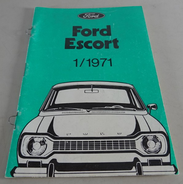 Broschüre / Verkäuferhandbuch Ford Escort "Hundeknochen" Stand 01/1971