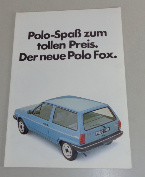 Produktinformation / Fahrzeugvorstellung VW Polo Fox von 06/1984