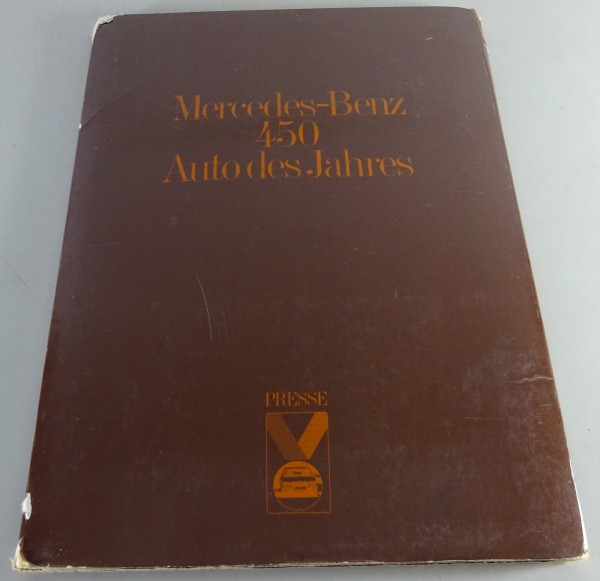 Pressemappe + Pressefotos Mercedes W116 450 SE / SEL "Auto des Jahres" Genf 1974