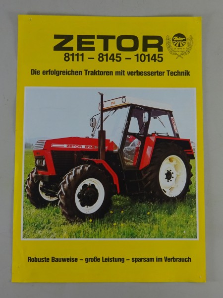 Prospektblatt / Datenblatt Zetor Traktoren 8111 / 8145 / 10145