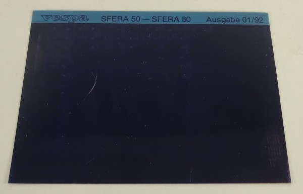 Microfich Ersatzteilkatalog Vespa SFERA 50 - SFERA 80 Stand 01/1992