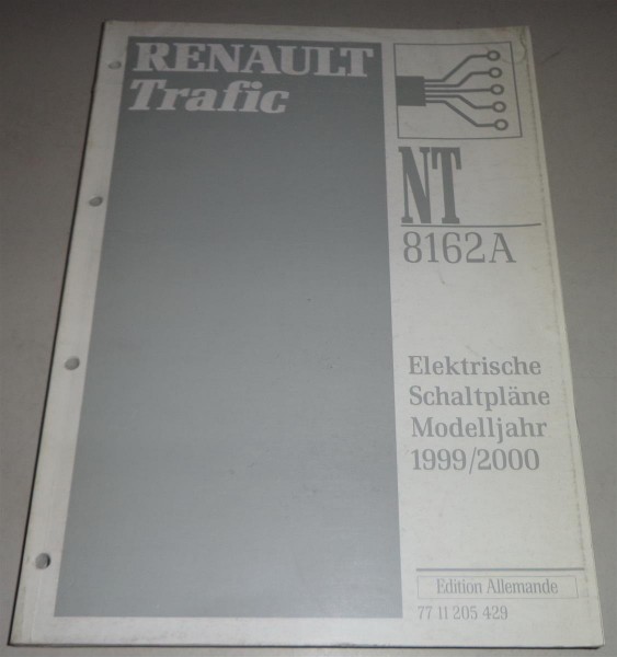 Werkstatthandbuch Elektrik / Elektrische Schaltpläne Renault Trafic 1999/2000