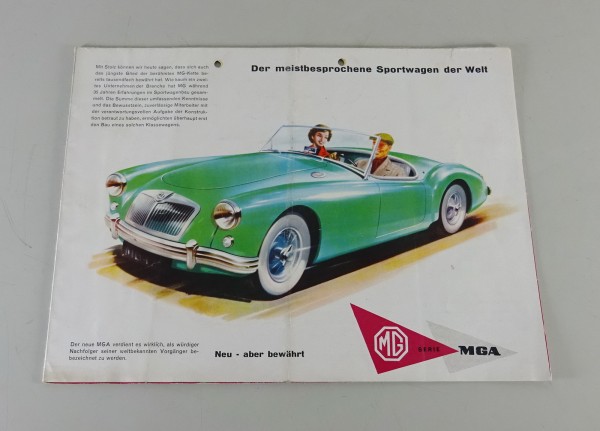 Prospektposter / Prospekt / Broschüre MG A Stand ca. 1956/1957