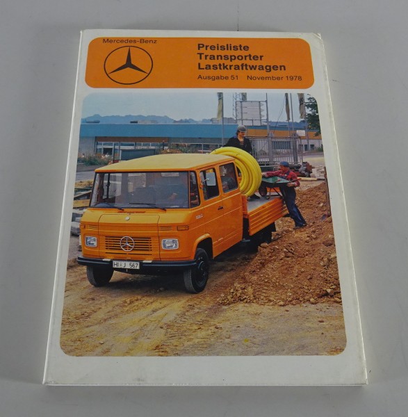 Preisliste Nr.51 Mercedes Benz LKW + Transporter ab 11/1978