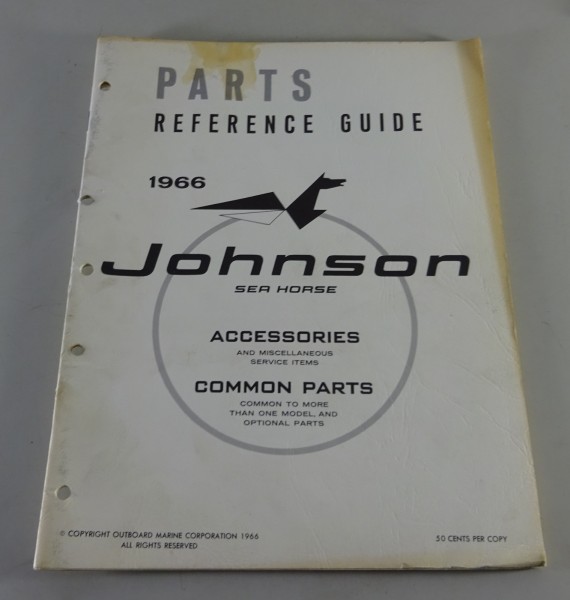 Zubehör-Katalog / Teilekatalog OMC Johnson Zubehör für Bootsmotoren 1966