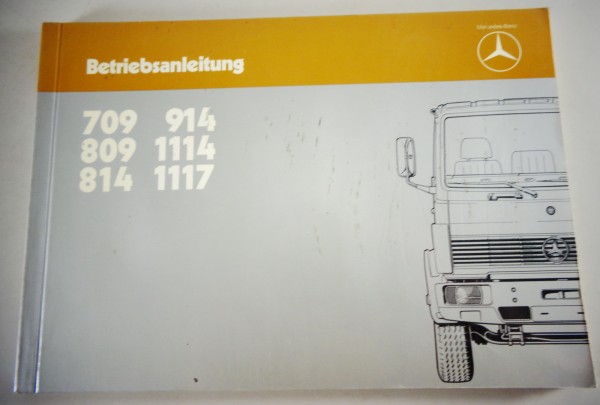 Betriebsanleitung /Handbuch Mercedes Benz Leichte Klasse 709 - 1117 von 11/1983