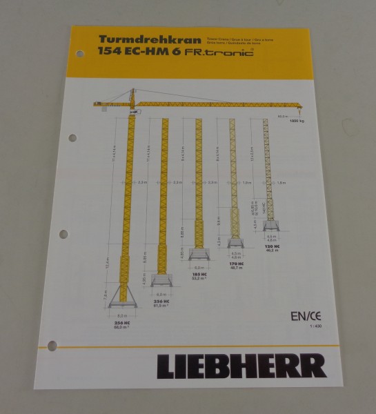 Datenblatt Liebherr Turmdrehkran 154 EC-HM 6 FR.tronic von 03/2007