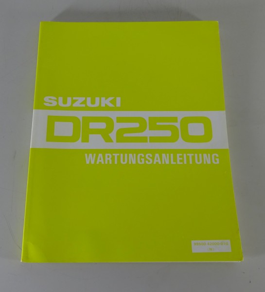 Werkstatthandbuch / Wartungsanleitung Suzuki DR 250 Enduro Stand 07/1982