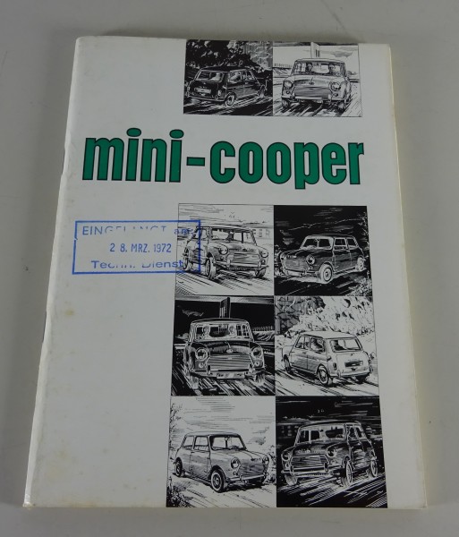 Betriebsanleitung / Handbuch BMC Austin Mini Cooper + Cooper S Mk. II Stand 1969