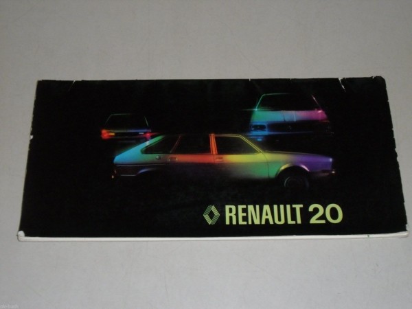 Betriebsanleitung Handbuch Renault R 20, Stand 11/1975