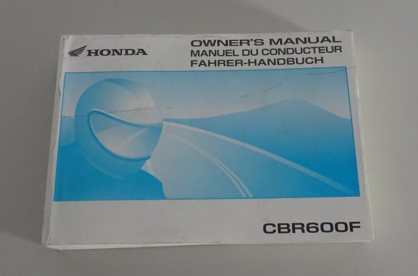 Betriebsanleitung / Handbuch / Owner´s Manual Honda CBR600 F Stand 07/2002