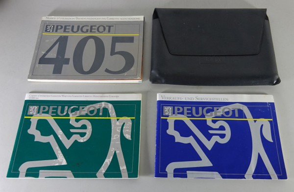 Bordmappe + Betriebsanleitung Peugeot 405 Stand 01/1992