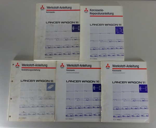 Werkstatthandbuch Konvolut Mitsubishi Lancer Wagon C6A / C7A 2 & 4WD ab Bj. 89