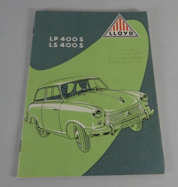 Prospekt / Broschüre Lloyd LP 400 S / Lloyd LS 400 S Original von ca. 1955