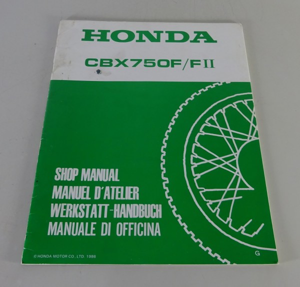 Werkstatthandbuch Ergänzung Honda CBX 750F / FII Stand 1986