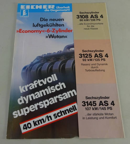 Prospekt Eicher Schlepper 3108 AS 4 / 3125 AS 4 / 3145 AS 4 - Economy-Serie