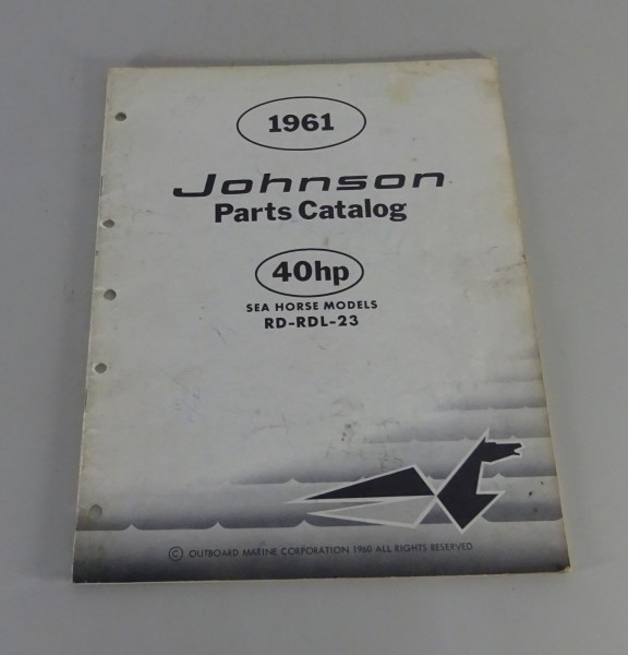 Teilekatalog OMC Johnson Outboards 40 PS Models Stand 1961