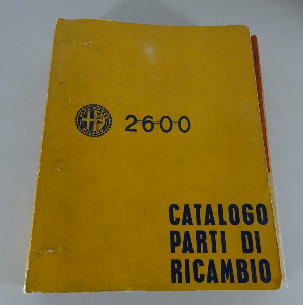 Teilekatalog Alfa Romeo 2600 Spider Sprint Berlina Stand 1964