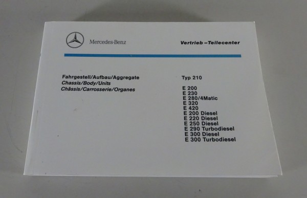 Bildkatalog / Teilekatalog Mercedes E-Klasse W210 E200 / E230 etc. von 11/1996