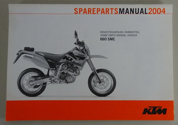 Teilekatalog Fahrgestell KTM 660 SMC Modelljahr 2004