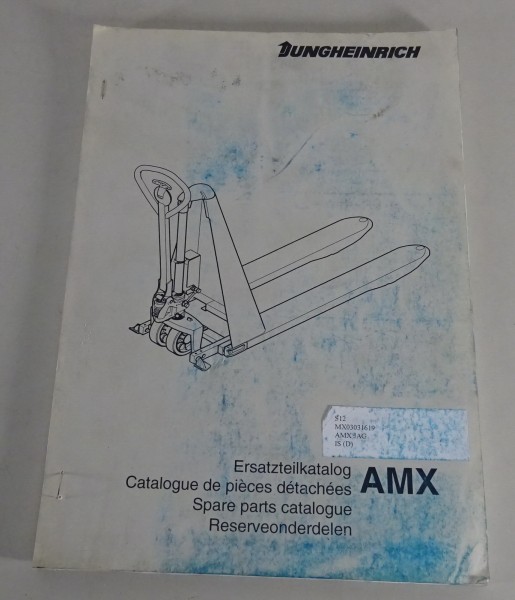 Teilekatalog / Parts Catalog Jungheinrich Elektrogabelstapler AMX Stand 01/2002