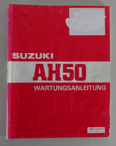 Werkstatthandbuch / Wartungsanleitung Suzuki Roller AH 50 / AH50 Stand 02/1992