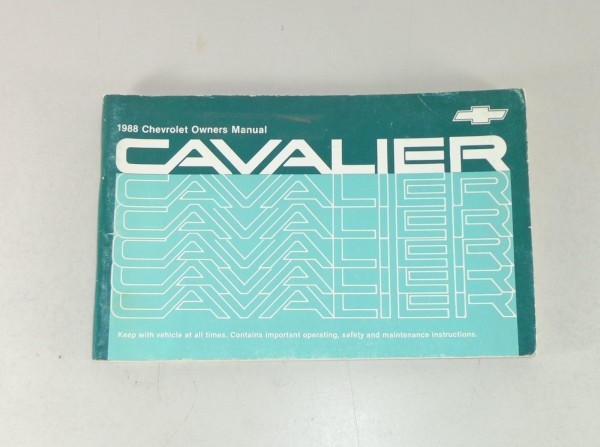 Owner's Manual / Betriebsanleitung Chevrolet Cavalier von 1988