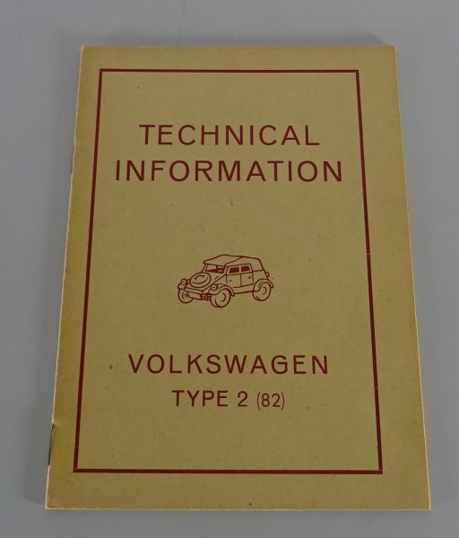 Betriebsanleitung / Technical Information VW Typ 2 / 82 Kübelwagen von Mai 1945