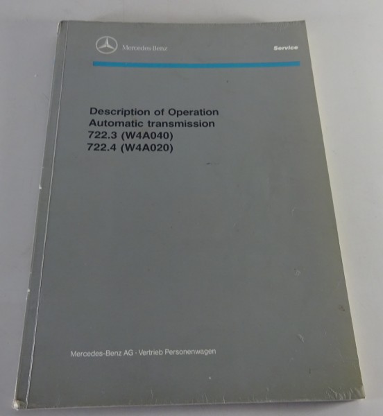 Workshop Manual | Mercedes Automatic transmission 722.3 / 722.4 | Stand 11/1985