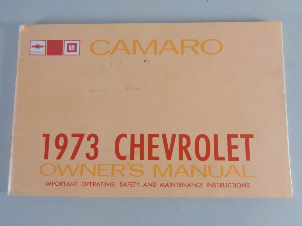 Betriebsanleitung / Handbuch Chevrolet Camaro Stand 1973